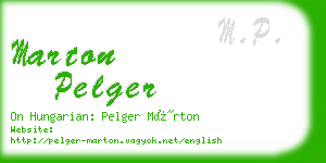 marton pelger business card